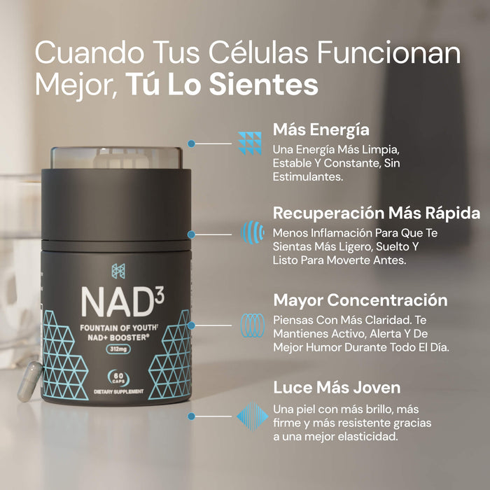 NAD3® 30 • An All Natural NAD+ Booster® Dietary Supplement (15 Day Supply)